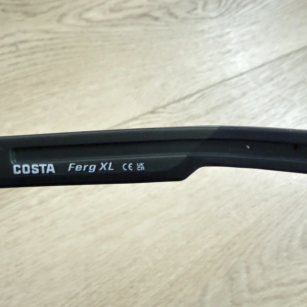Costa Del Mar Ferg XL Sunglasses Matte Black 580G Gray Polarized Glass 6S9012
